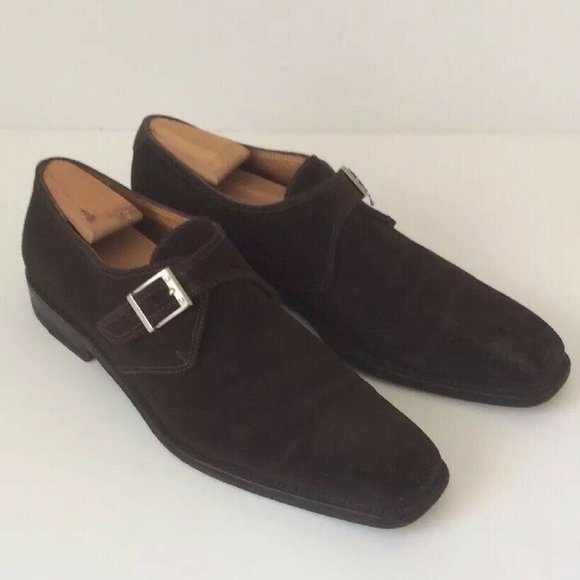 Salvatore Ferragamo Other - FERRAGAMO Men's Monk Strap Loafer Brown Suede 10.5